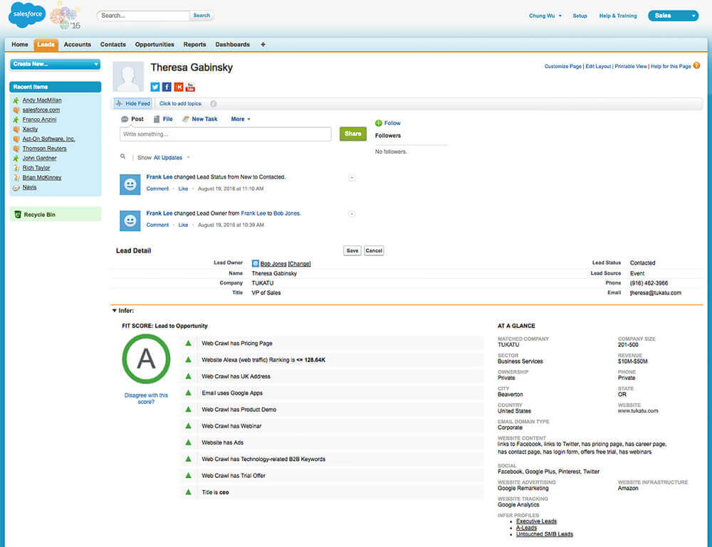 Glance - Sales Intelligence